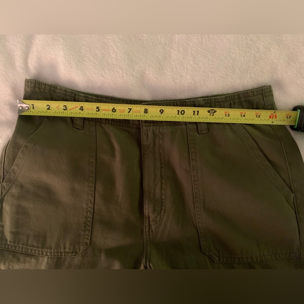 Zara High Rise Wide Leg Army Green Cargo Pants 8 - Picture 8 of 13